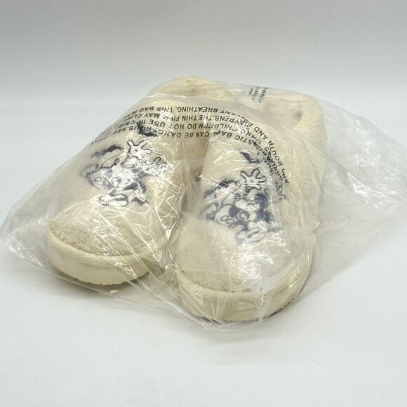 Aerie American Eagle Sherpa Mickey Mouse Bats Halloween Slippers Size 9 NEW - Picture 5 of 9